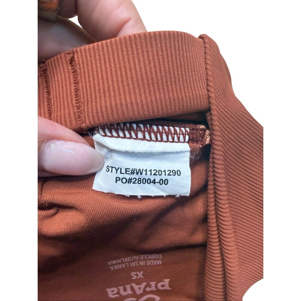 Prana Ella Ribbed Cross Back Bikini Top Rust Brown XS - Picture 7 of 7